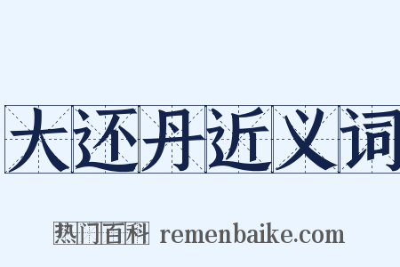 大还丹近义词是什么意思的图片